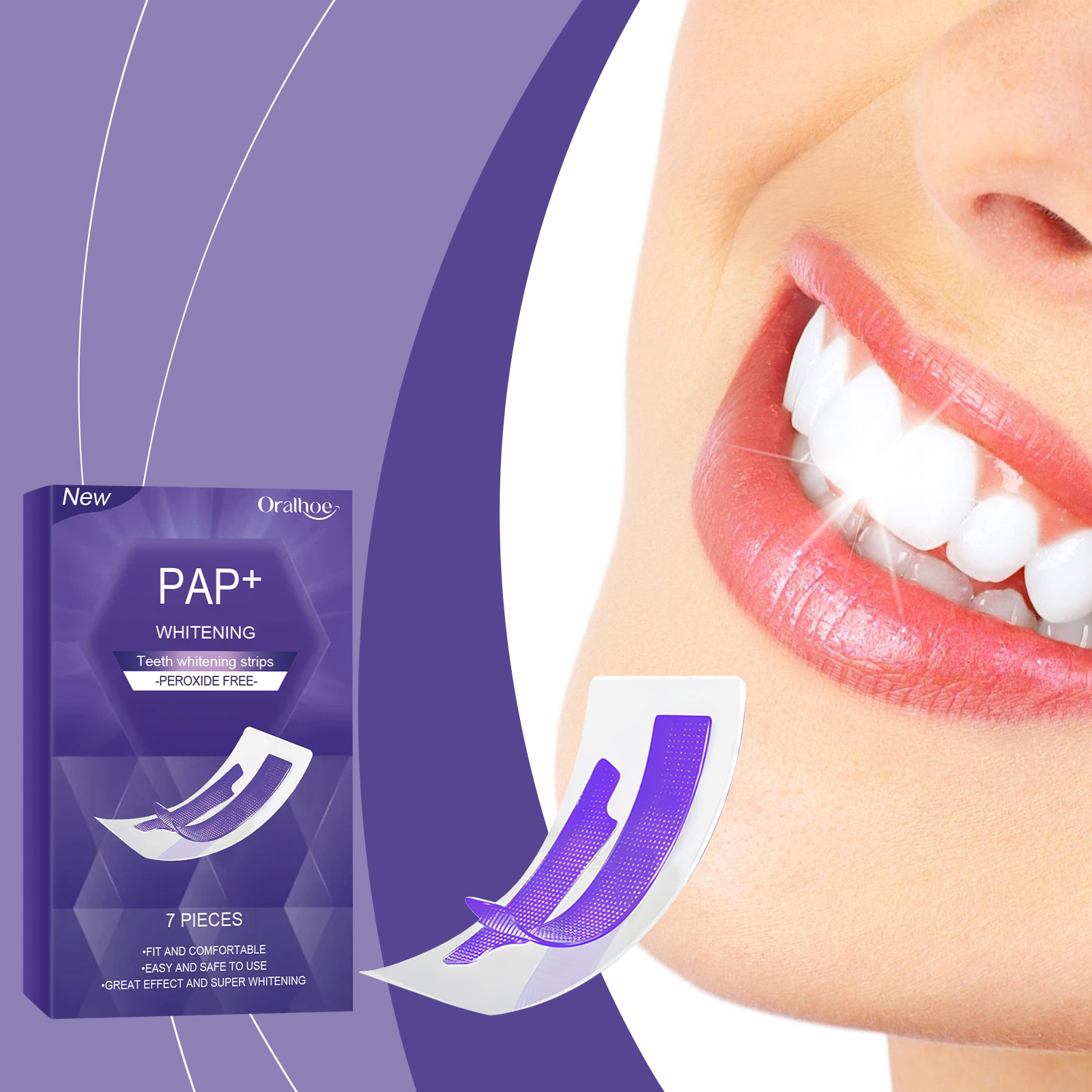 Purple Teeth Whitening Strips  - Teeth Whitening Foam 리뷰 및 가격