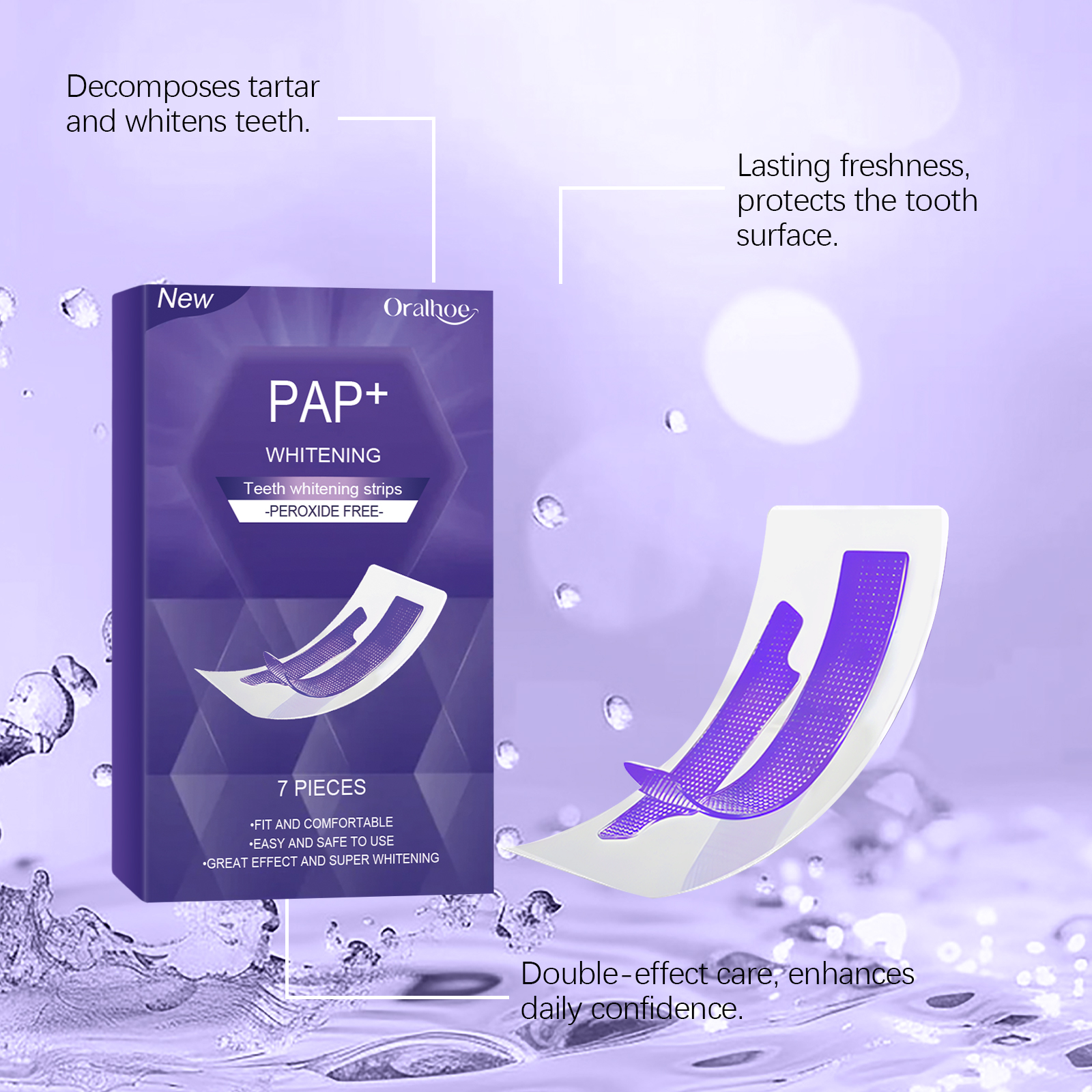 Purple Teeth Whitening Strips  - Teeth Whitening Foam 리뷰 및 가격