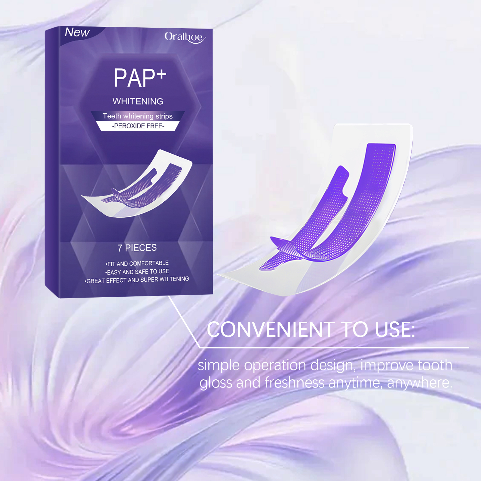 Purple Teeth Whitening Strips  - Teeth Whitening Foam 리뷰 및 가격