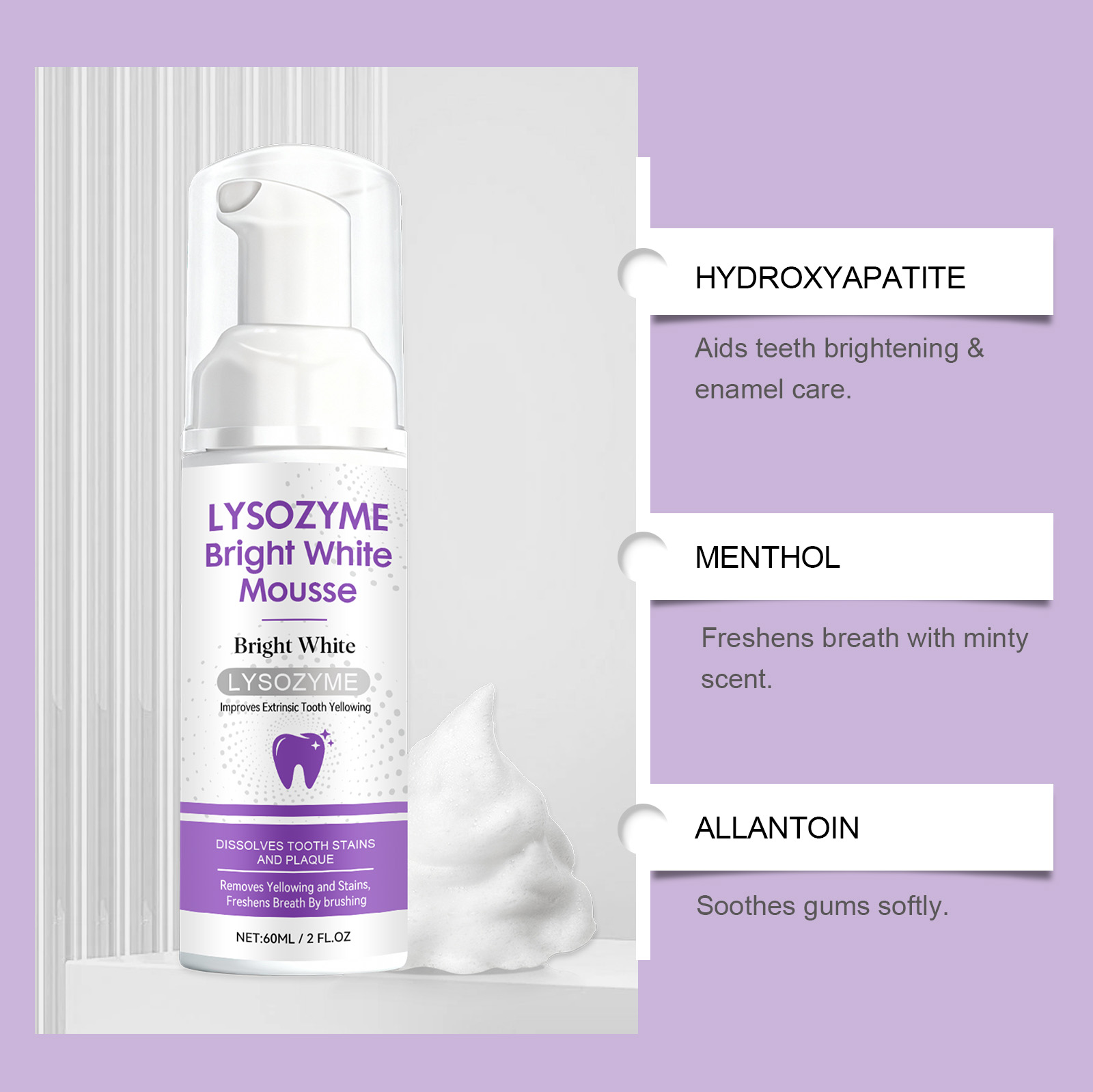 Hydroxyapatite White Teeth Mou - Teeth Whitening Foam 리뷰 및 가격