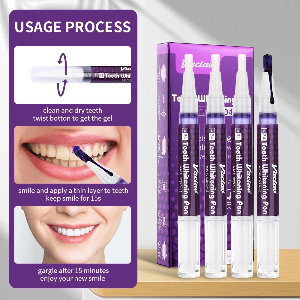 Vaclav V34 Purple teeth whiten - Teeth Whitening Foam 리뷰 및 가격